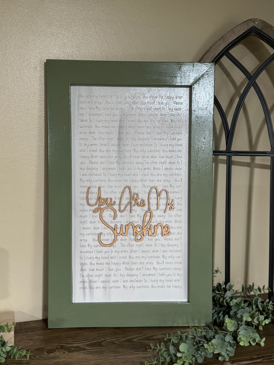 You Are My Sunshine Framed Sign