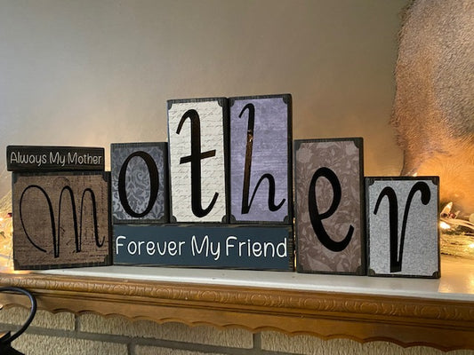 wooden block set mother's day gift