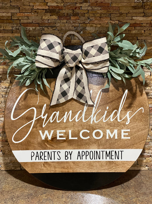 Grandkids Welcome Door Hanger