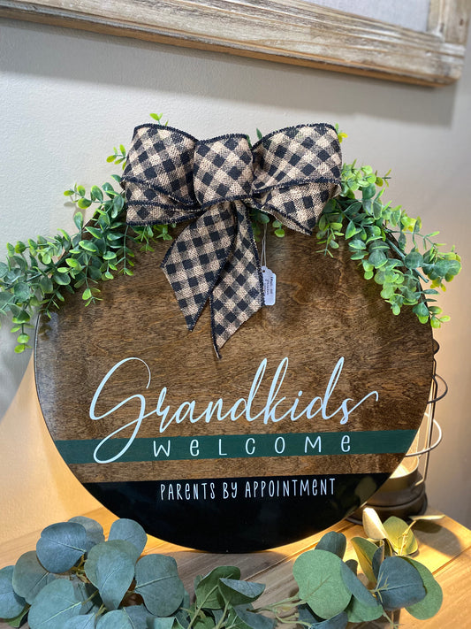 Grandkids Welcome Door Hanger